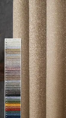 Bej Premium Jakar Dokuma Fon Perde, 33 Farklı Renk Parlak Zemin