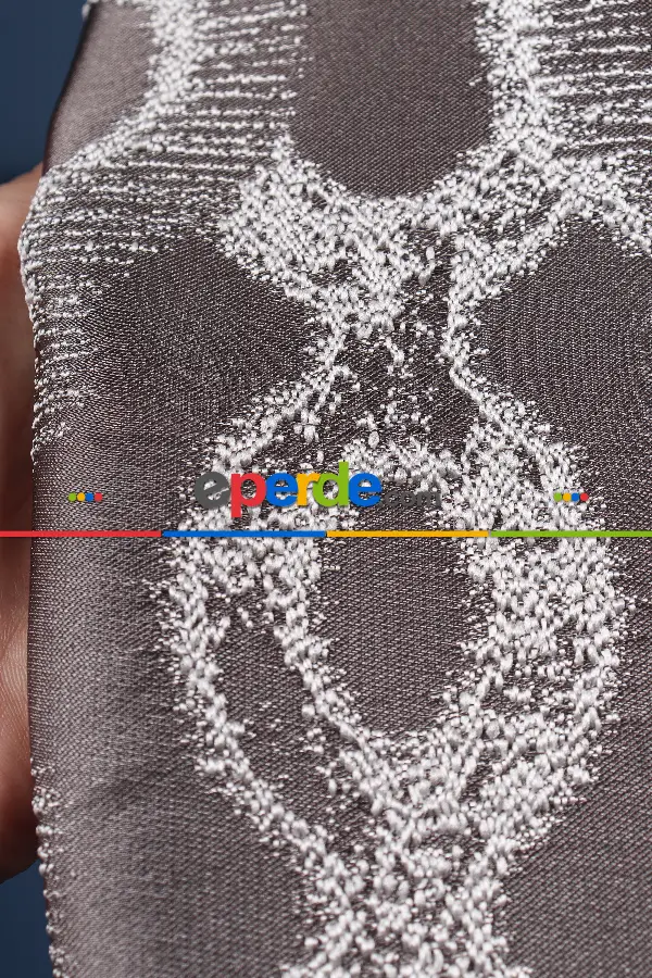 Salon Fon Perde - S Pile Dökümlü Jakar Dokuma Fon Perde