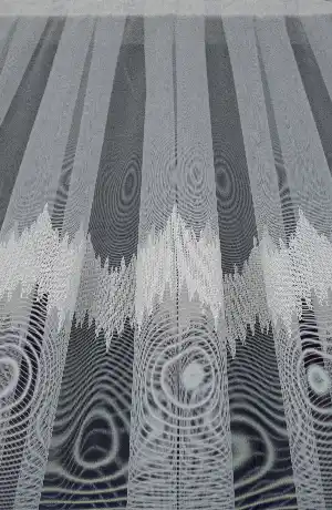 Brillant Tül Zigzag Desen Modern Tarz Moda Yeni Salon Tül Nakış İşlemeli Tül