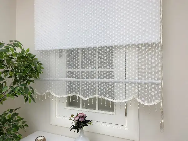 Çiftli Sistem Tül Stor Perde Ve Stor Perde- Ekru