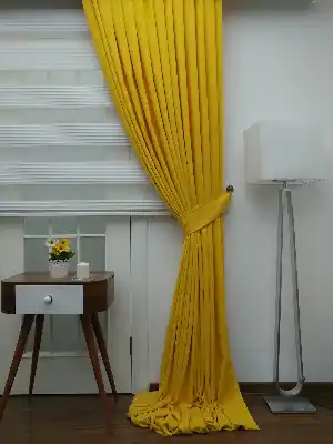Sarı Düz Petek Fon Perde (özel İndirimli Fiyat)