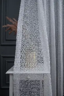 Taç Tül Perde - Dantella Tül Perde - Ütü İstemeyen Tül - Örme Delikli Tül - Spor Desenli Tül