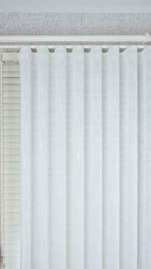Ekru Bambu Keten Tül Perde, Daha Gramajlı, Ütü İstemez, Premium Seri, Kurşunlu Etek