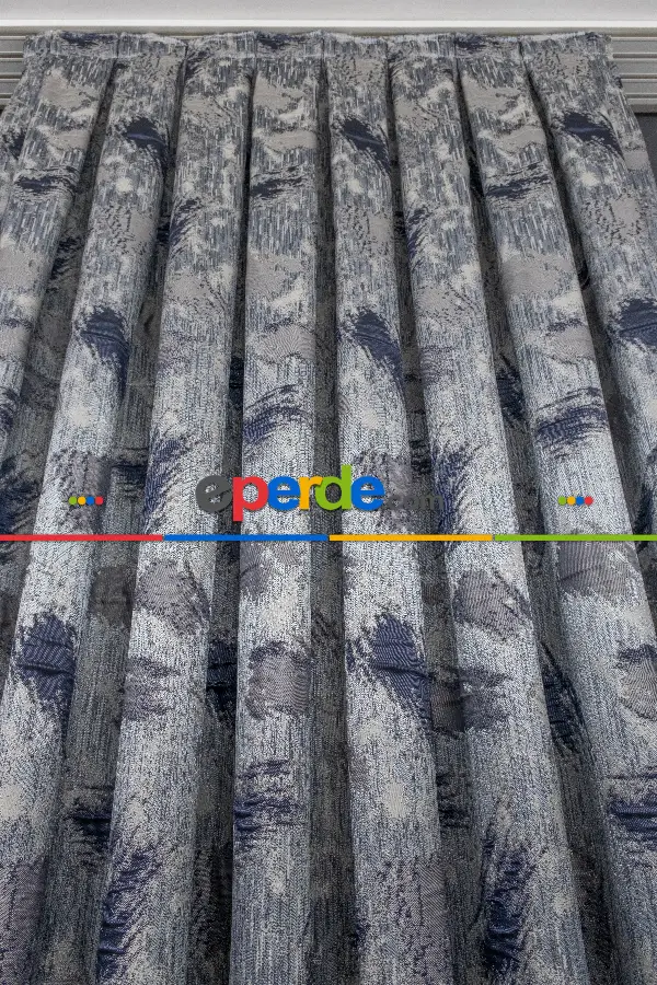 Desenli Jakar Fon Perde