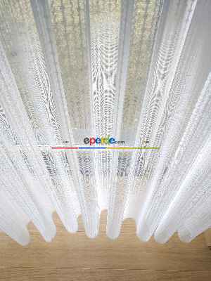 Hazır Ölçülü Spor Desen Fransız Dantel Tül Perde