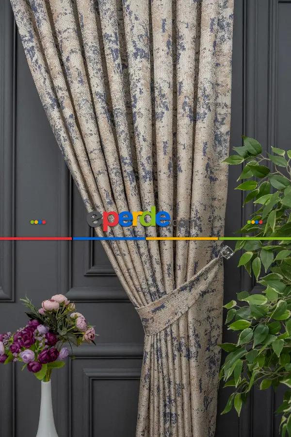 Patinedesenli Desenli Jakar Fon Perde En 150 Cm