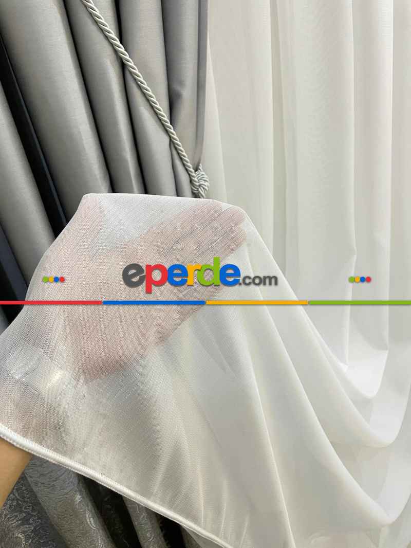 Zümrüt Bambu Ağır Gramajlı 1/3 Sık Kat Pileli Ütü İstemeyen Tül Perde