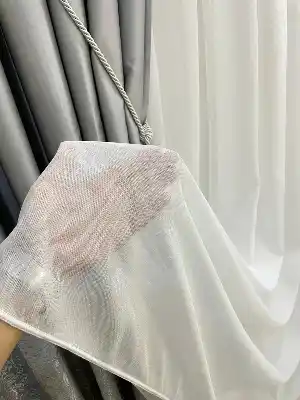 Zümrüt Bambu Ağır Gramajlı 1/3 Sık Kat Pileli Ütü İstemeyen Tül Perde