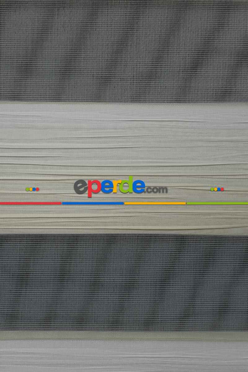 Salon Zebra Perde - Krem Renginden Bej Rengine Geçişli Plise Zebra Perde - Kornişe Kolay Montaj Ayağı Seçenekli - Standart Metal Kasalı