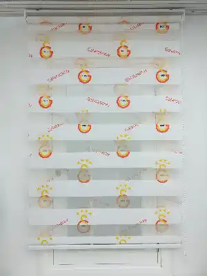 Gs Galatasaray Zebra Perde- Kırmızı-sarı