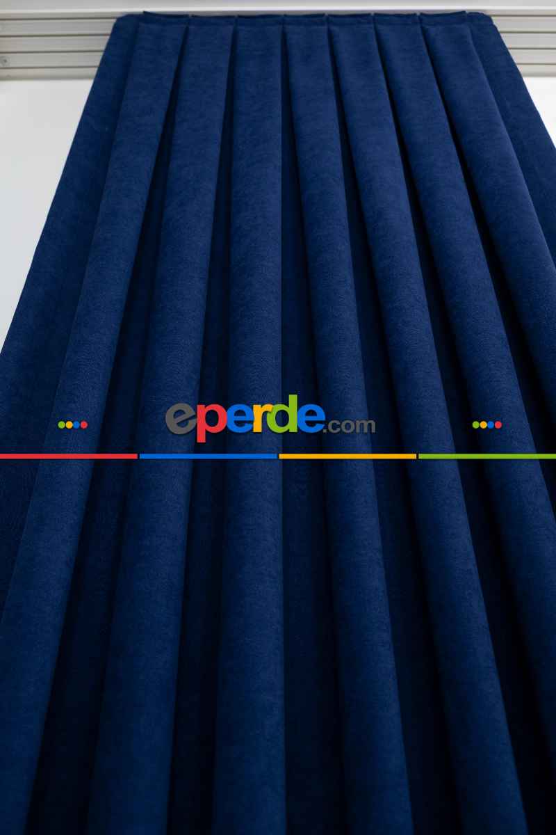 Parlament Mavisi Düz Fon Perde En Dökümlü Fon- Mavi Koyu