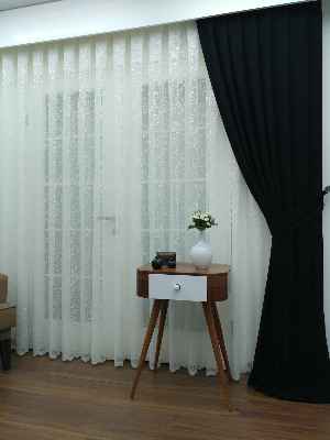 Siyah - Düz Fon Perde ( 180 Eninde )- Siyah