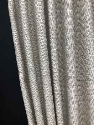 Krem Desenli Jakar Fon Perde- Krem