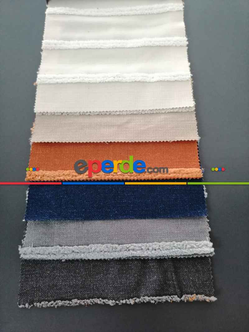 Yatak Odası - Padişah Desenli Keten Fon Perde - Bej