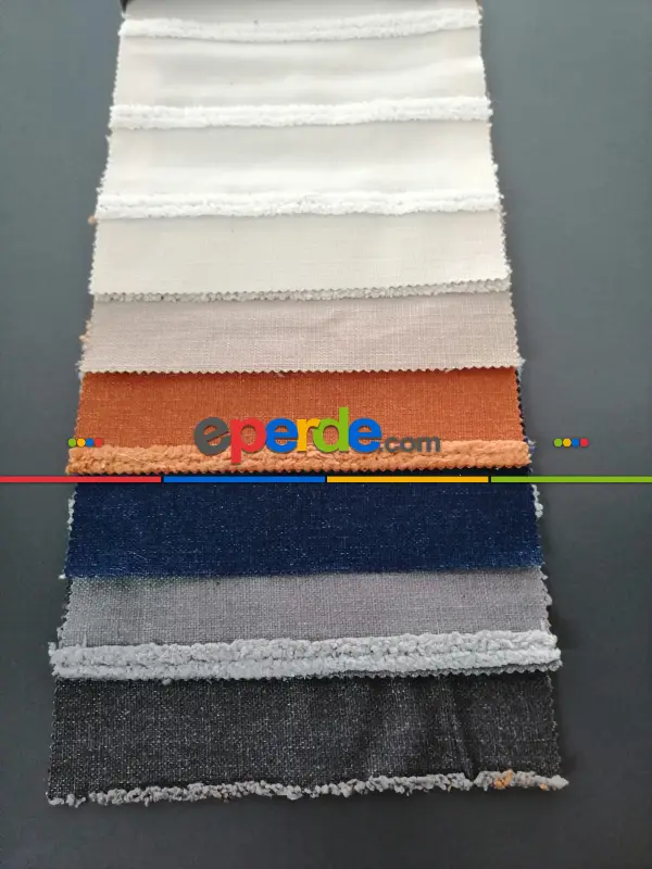 Yatak Odası - Padişah Desenli Keten Fon Perde - Bej