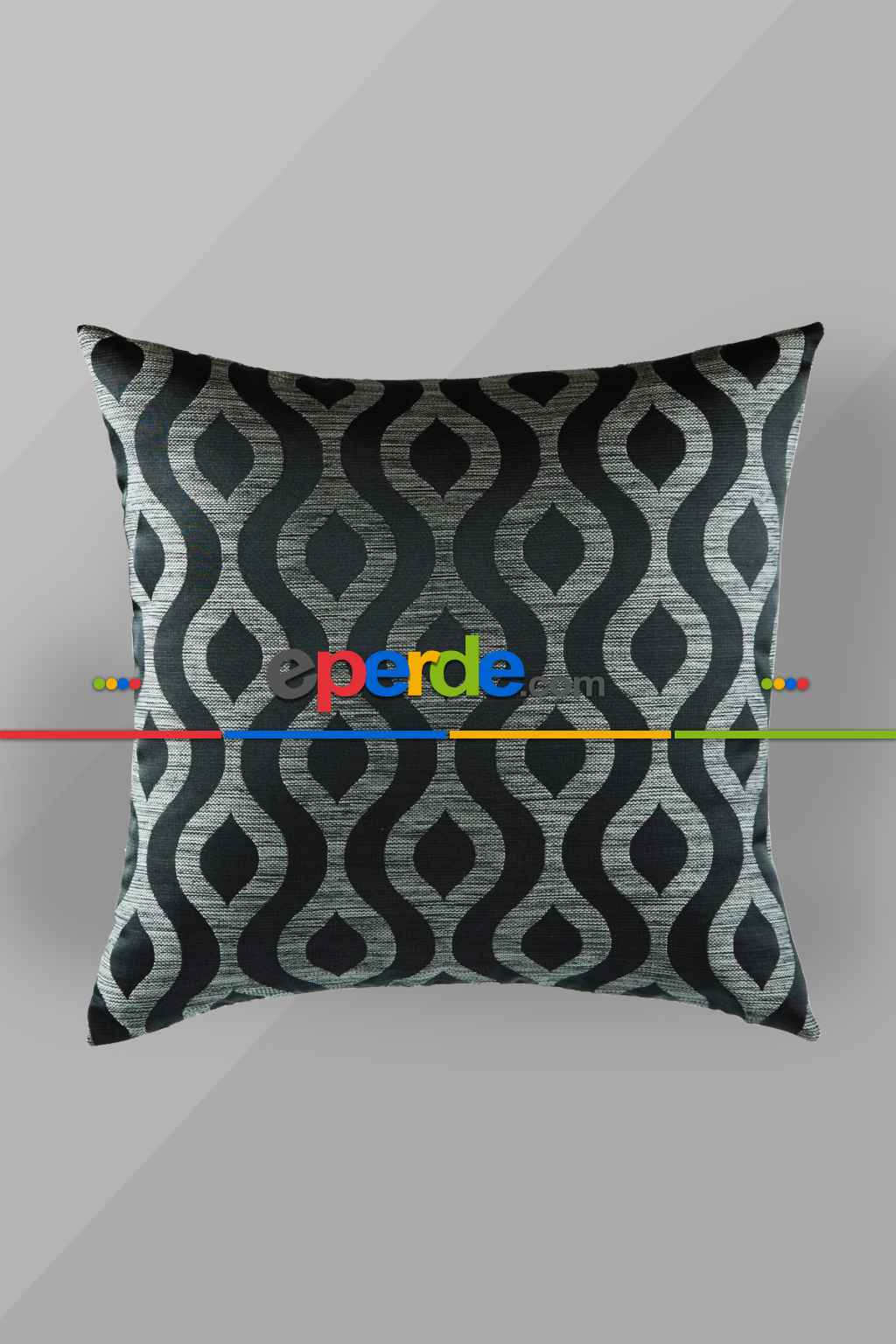 Baklava Desen Kırlent 45x45 Cm- Siyah