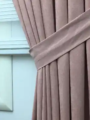 Pudra Pembe Düz Fon Perde (280 Eninde)- Pembe Pudra Pembe