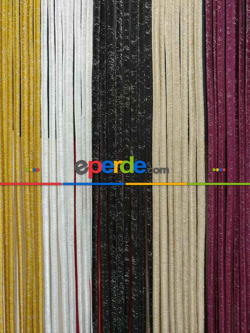 Bordo Rengi İp Perde İpek Koza Serisi- Bordo-gümüş