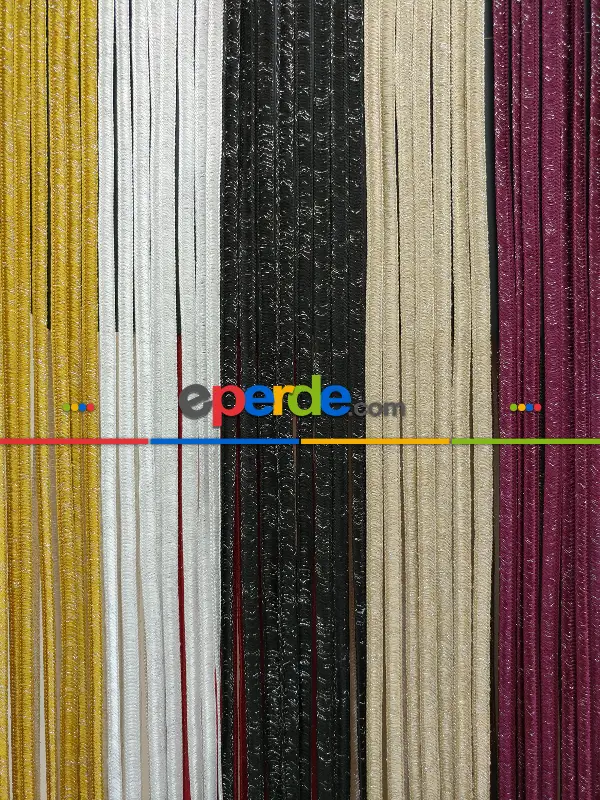 Bordo Rengi İp Perde İpek Koza Serisi- Bordo-gümüş