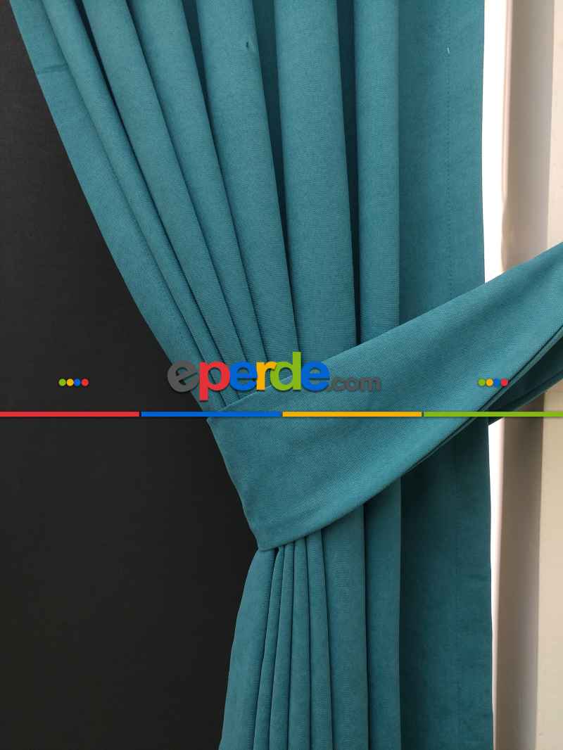 Düz Renk Dökümlü Fon Perde (150)- Mint