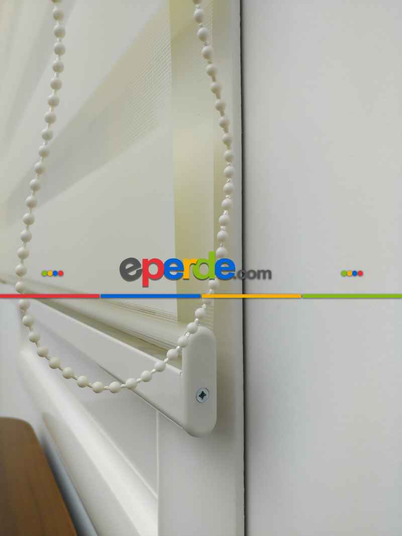 Oturma Odası - Zebra Perde - Düz Zebra Perde- Krem