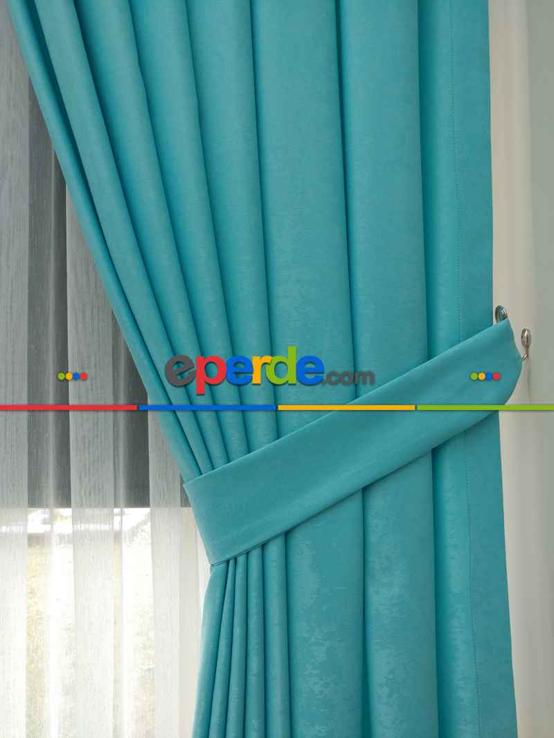 Soft Fon Perde- Turkuaz