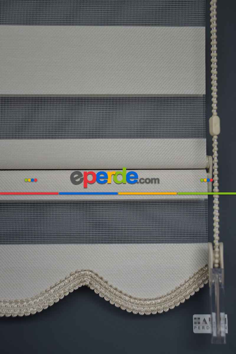 Halim Perdesan Bz-251 Beyaz Renk Etekli Veya Eteksiz Zebra Stor Perde
