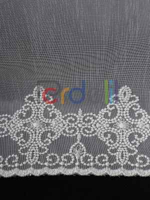 Etek Ucu Nakış İşlemeli Tül Perde