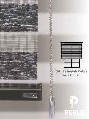 Koyu Gri Renk Bambu Stor Zebra Perde Yüksek Kalite Alüminyum Kasa Soft Bamboo