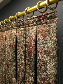 Modern Desenli Jakarlı Salon Fon Perdesi 2021 Series Özel Renkler- Bej-bordo-gri Açık-kiremit Rengi-turkuaz Yeşili Ara Renk