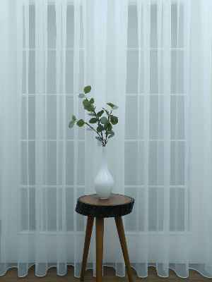 Dönergücü - Pırıltı Zemin Tül Perde Beyaz Renk 1.kalite- Beyaz - Kurşunlu Tül