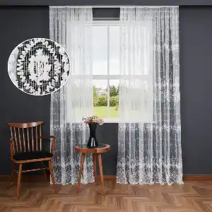 Salon Ve Oturma Odası İçin Brode Tül Perde | Özel Desen