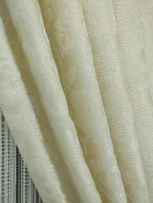 Jakar Fon Perde Dökümlü ( Dökümlü Jakar Fon )- Krem