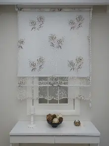 Yatak Odası - Çiftli Sistem Yakma Zemin Kahverengi Gül Desen- Kahverengi-kahve Açık-altın Simli- Çok Renkli 3