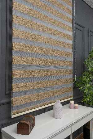 Zebra Perde - Düz Bambu Zebra Perde Kalın Dokulu