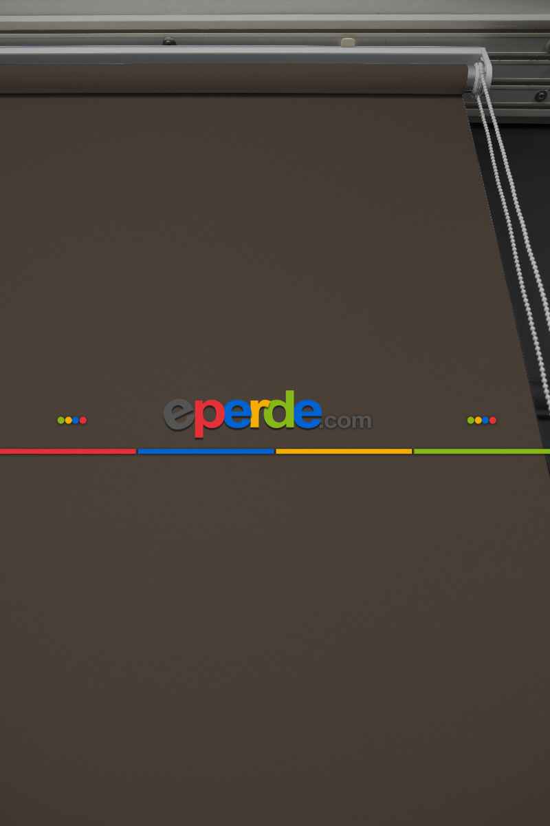 Kahverengi Renk Lazer Kesim Mat Stor Perde (ister Düz - İster Lazer Kesimli Satın Alın)