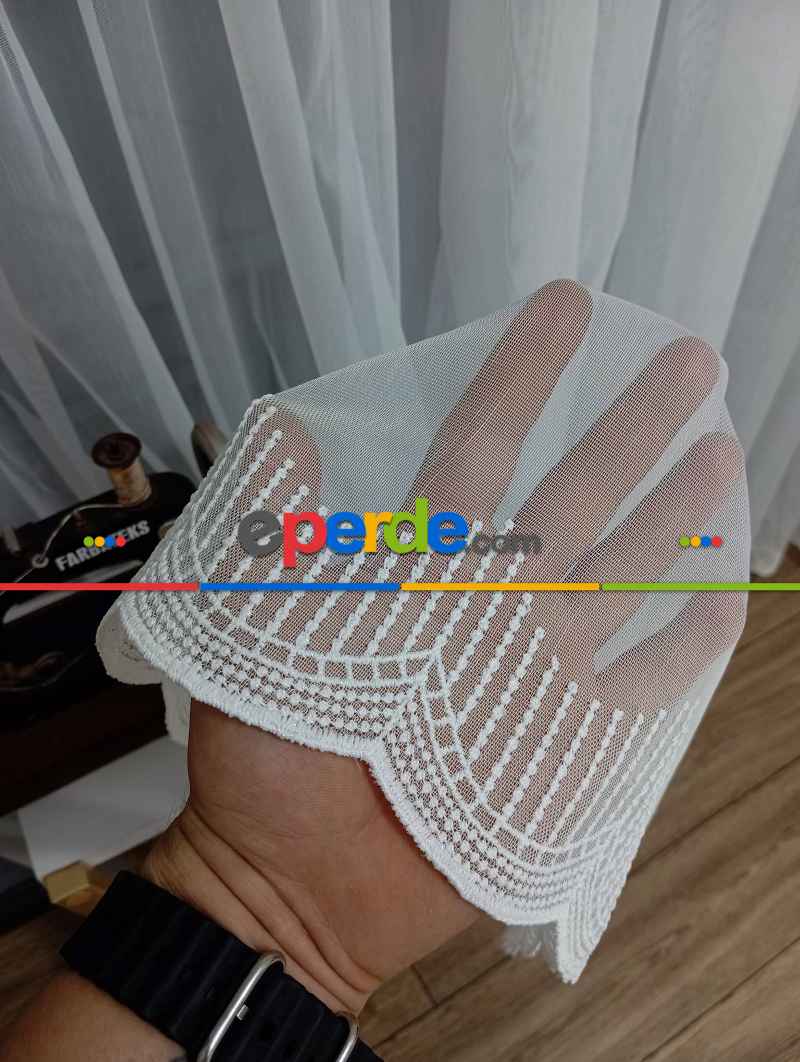 Lanka Sade Düz Etek Işlemeli Ütü Istemez Yeni Tarz Tül Perde