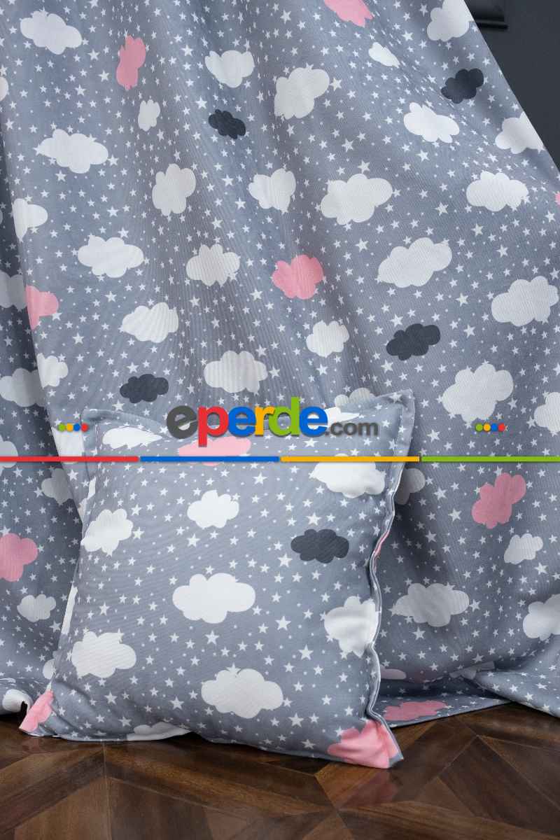 Trend Bebek - Çocuk - Genç Odası Fon Perde Modelleri 2025 (sınırsız En Ölçüsü )- Gri-füme-antrasit-pembe Koyu-ekru