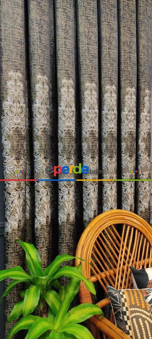 Yatak Odası - 2025 Elit Modern Dokuma Fon Perde - 100 Cm 1 Kanat 50cm X 1cm 