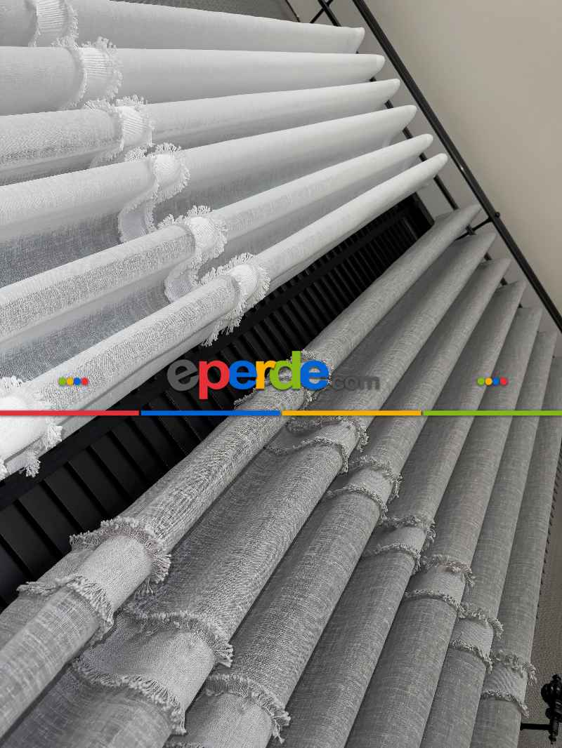 Antrasit Gri Tül Perde