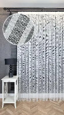 Ekru File Tül Perde