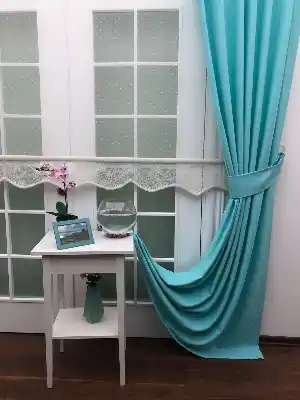 Turkuaz Renk Düz Fon Perde- Turkuaz Yeşili Ara Renk-turkuaz