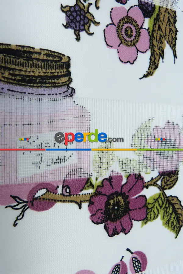 Mutfak Zebra Perde- Eflatun