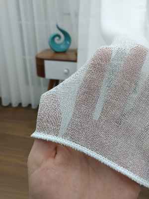 Mutfak Tül Perde - Mutfak Perdesi- Ekru