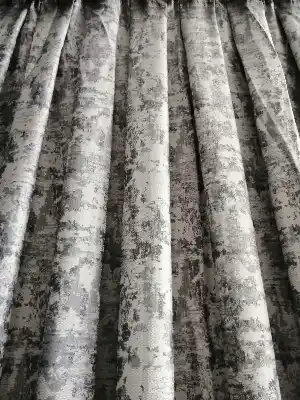 Patine Desenli Gri Desenli Jakar Fon Perde - Gri-füme-antrasit