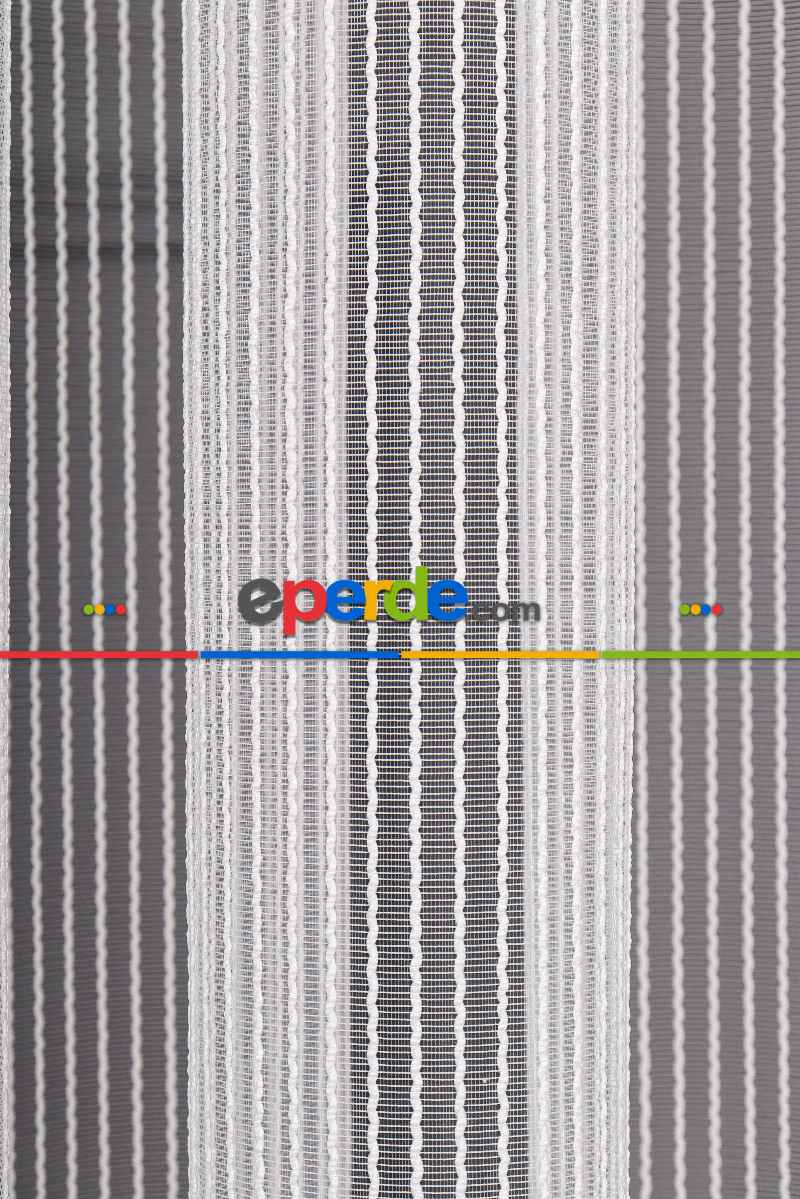 İnci Çizgili Makarna Armür Tül Perde Grz 2118