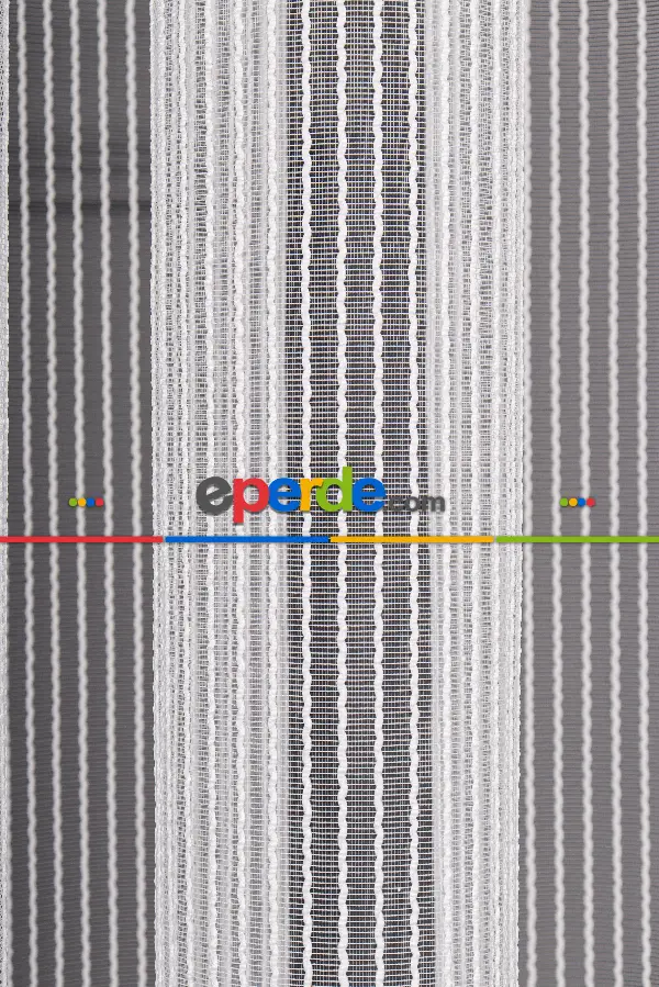 İnci Çizgili Makarna Armür Tül Perde Grz 2118