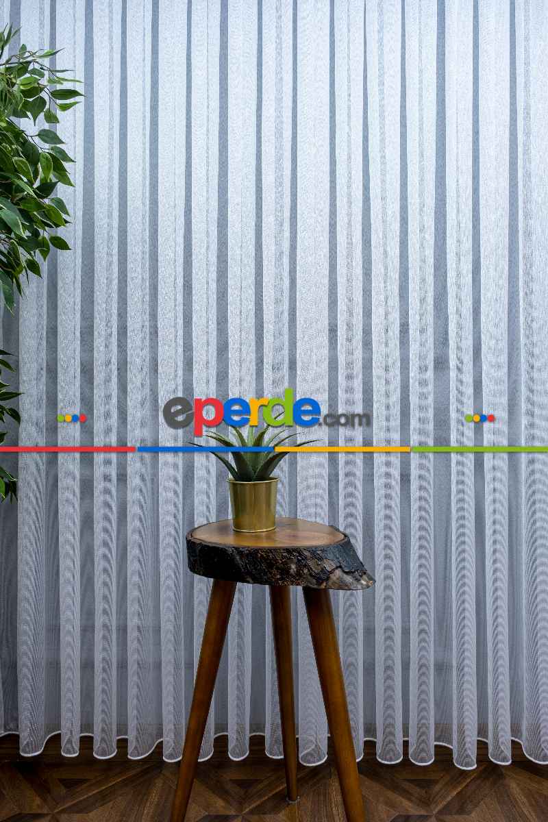 Mutfak - Torino Salon Odası Düz Tül Perde- Ekru