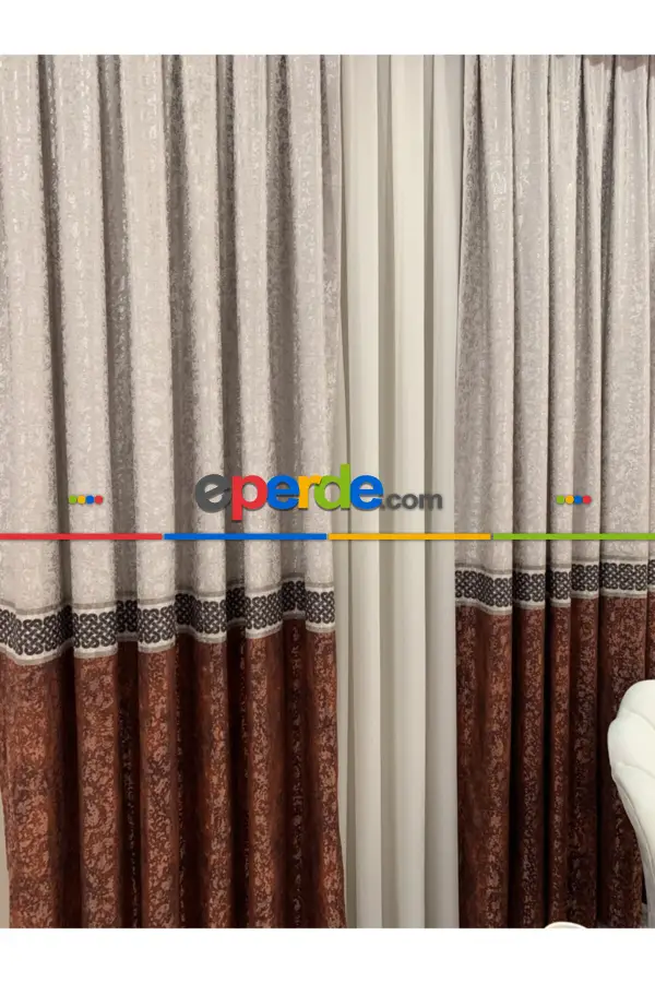 Yatak Odası - Brillant Perde Livabonarperde Yeni Tasarım Desen Renkl Fon Perde Yan Perde Kanat Perde