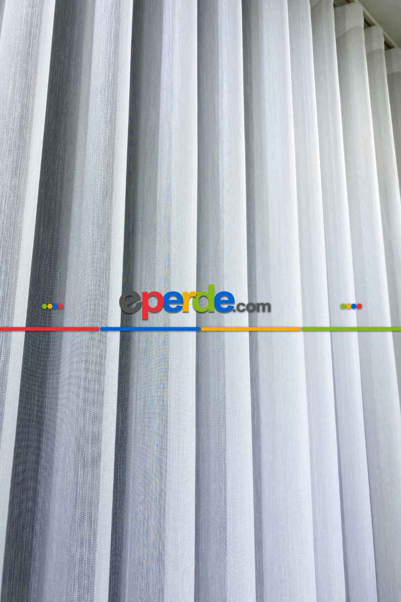 Es Pile Simli Kubilay Düz Tül Perde